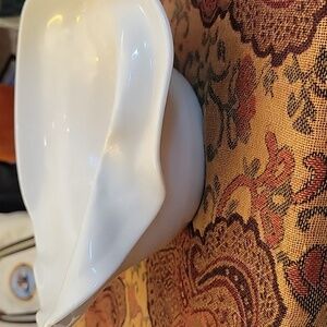 White artistic bowl free form.